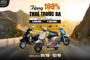 Ưu đã tặng 100% thuế trước bạ từ  01.10 đến 12.10.2025.