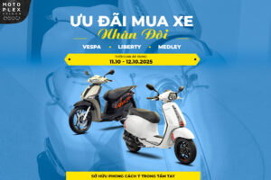 Ưu đãi nhân đôi khi mua Vespa và Piaggio ngày 11 và 12.10.2205