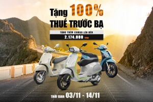 Ưu đãi miễn 100% thuế trước bạ từ 03 – 14.11.2025