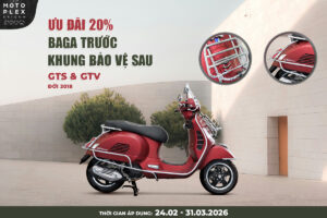 Ưu đãi 20% baba trước và khung bảo vệ Vespa GTS 2018 2019 2020