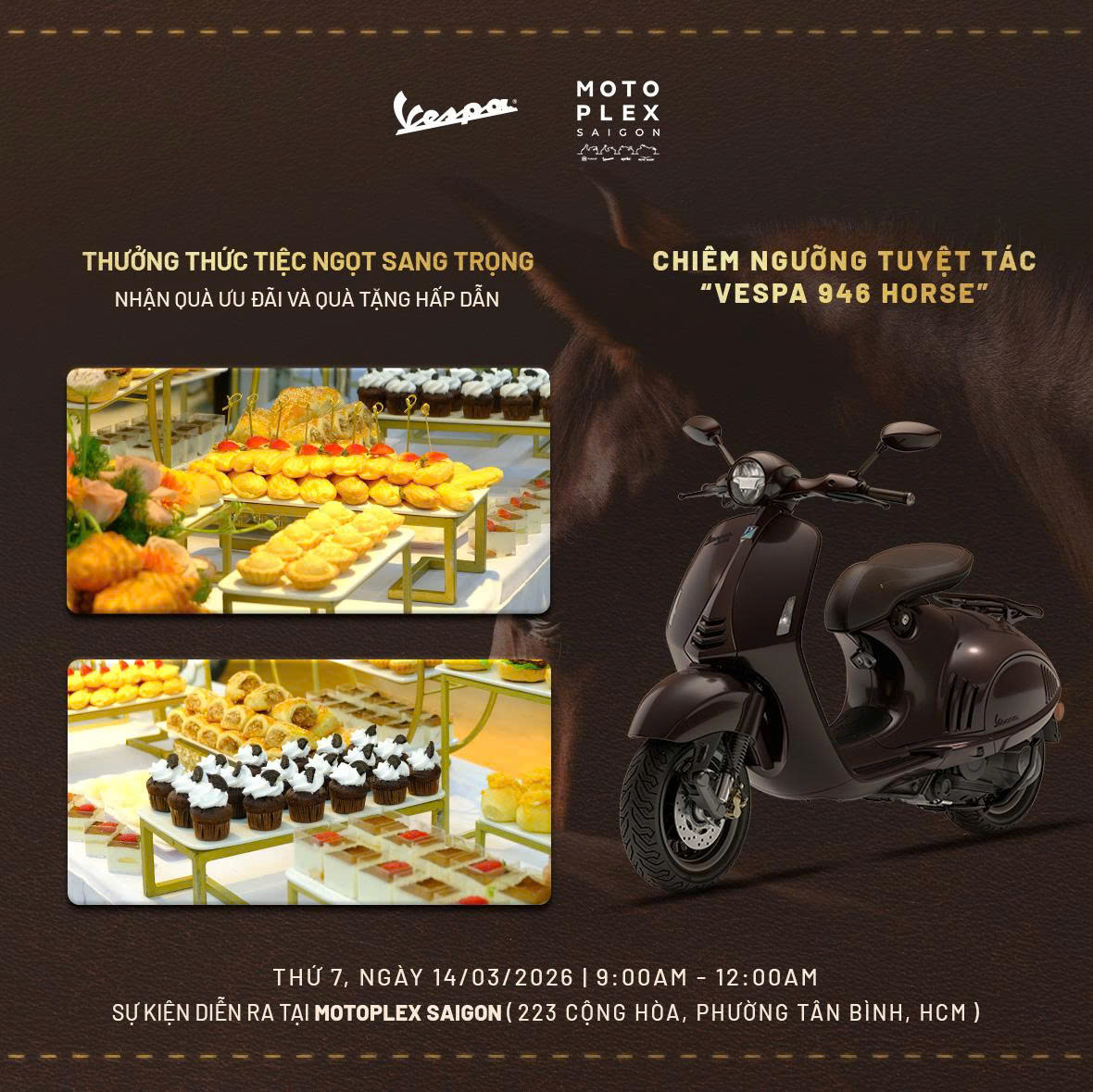 Được thưởng thức thức uống, tiệc ngọt miễn phí ngay&hellip;