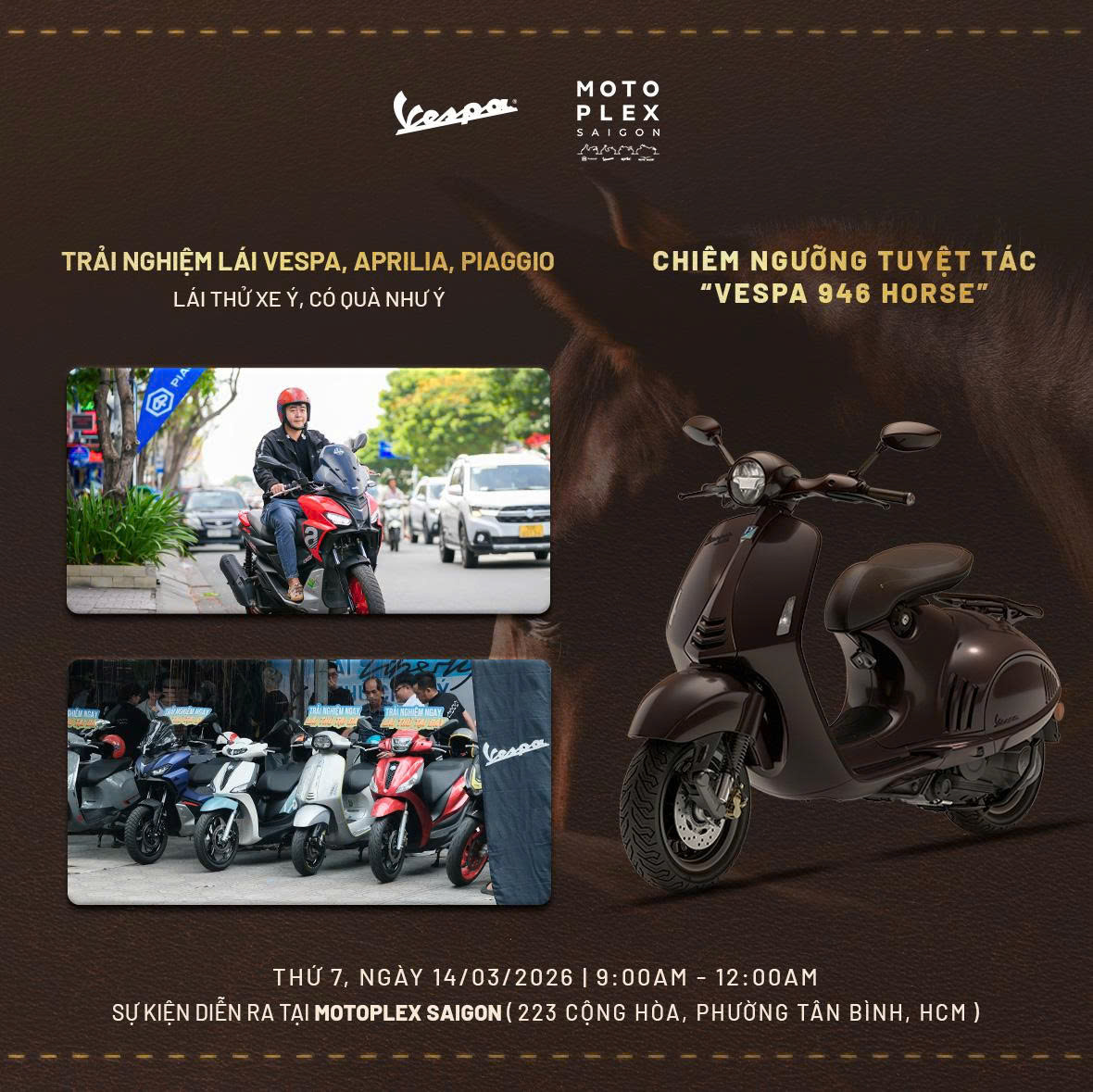 Trải nghiệm lái thử xe Vespa, Piaggio, Aprilia ngay tại&hellip;