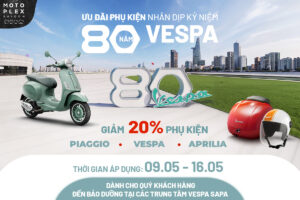 Mừng sinh nhật 80 năm Vespa – Ưu đãi 20% phụ kiện từ 09.05 đến 16.05.2026