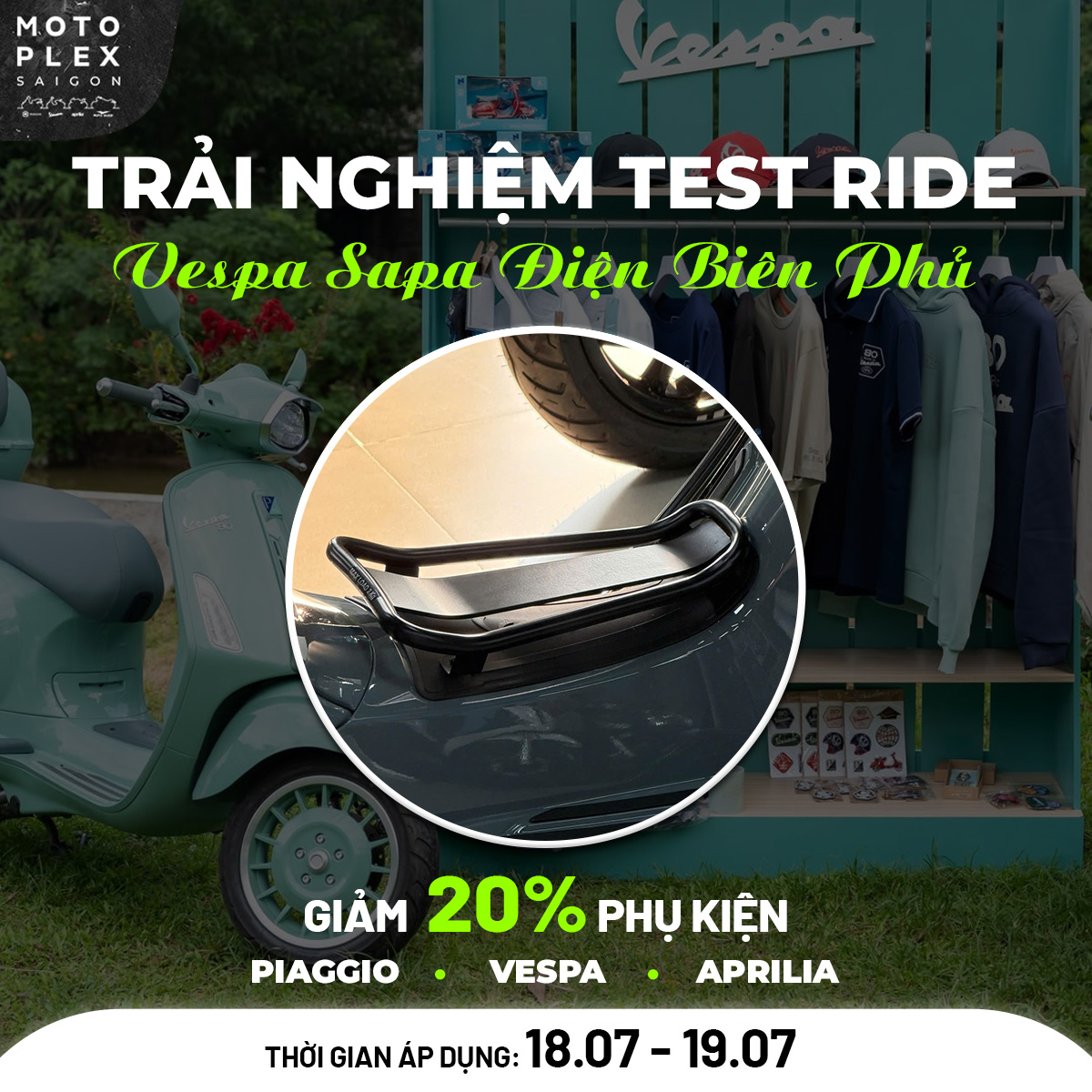 GIẢM NGAY 20% tất cả các loại phụ kiện Vespa,&hellip;