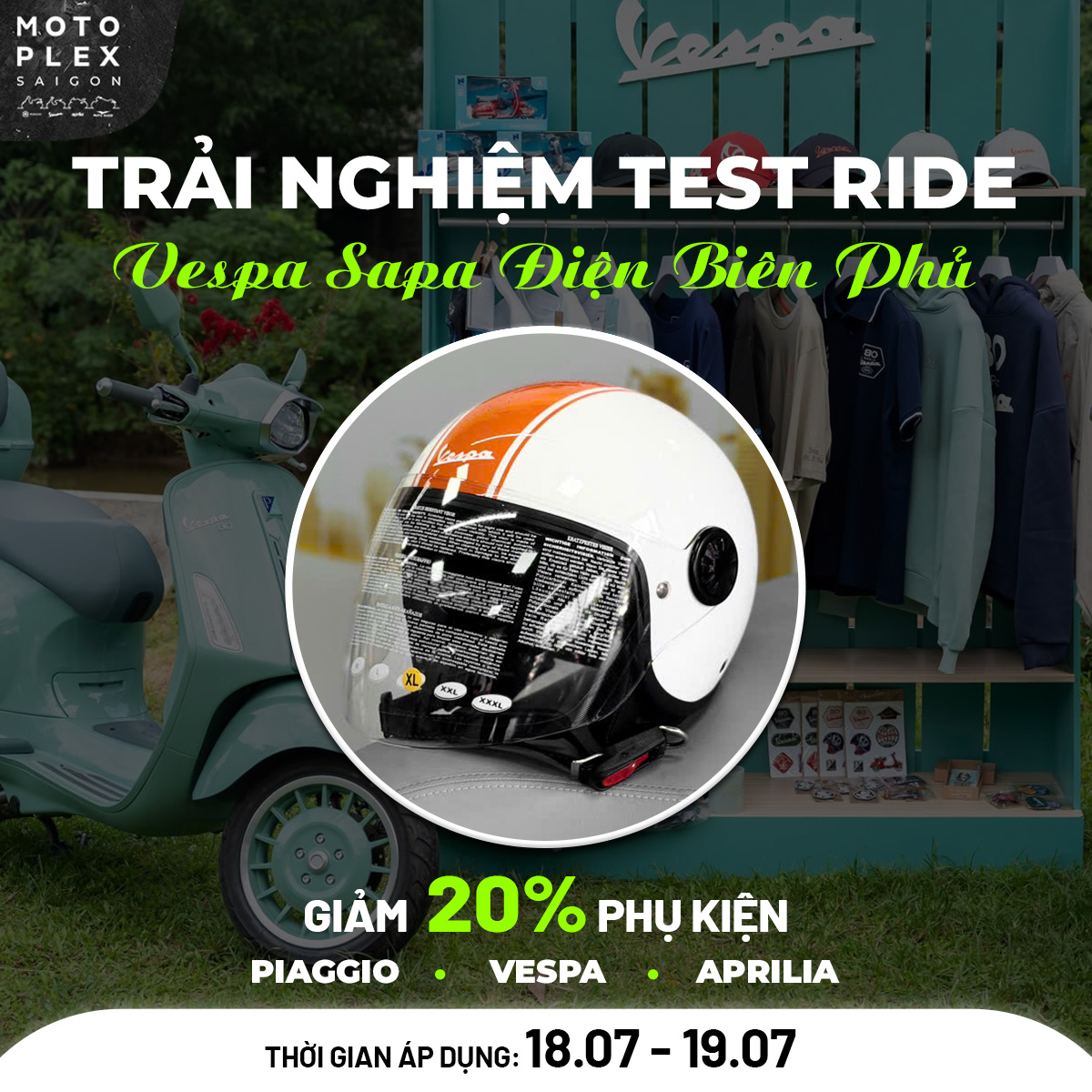 GIẢM NGAY 20% tất cả các loại phụ kiện Vespa,&hellip;
