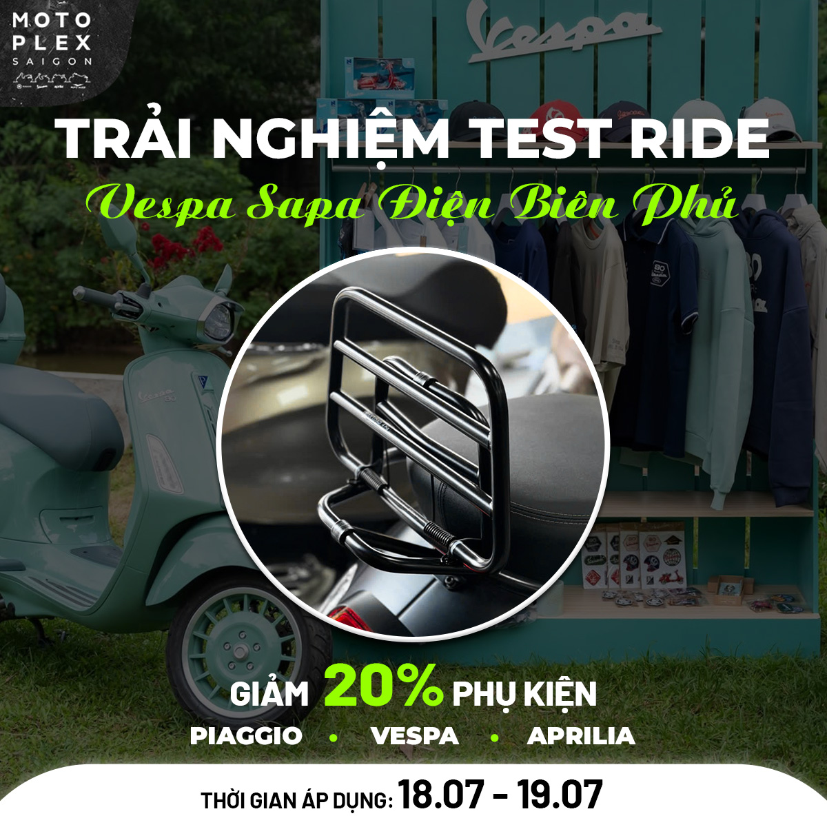 GIẢM NGAY 20% tất cả các loại phụ kiện Vespa,&hellip;