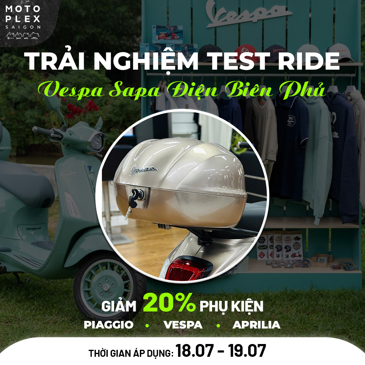GIẢM NGAY 20% tất cả các loại phụ kiện Vespa,&hellip;