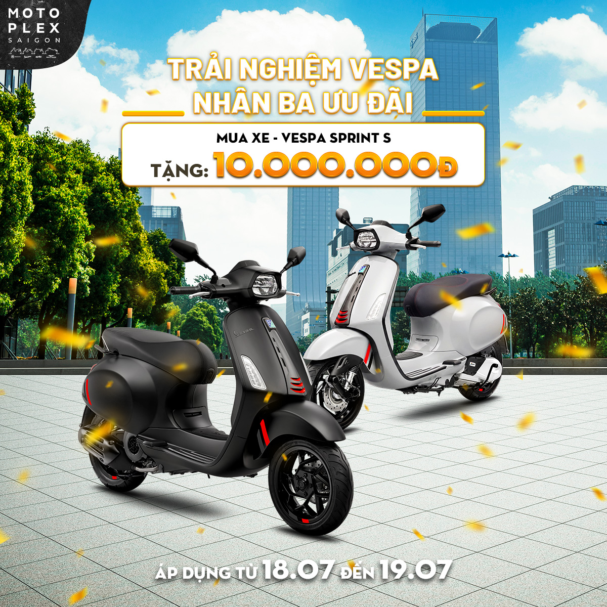 🎁 Tặng Voucher 10.000.000Đ khi mua Vespa Sprint S125/150.