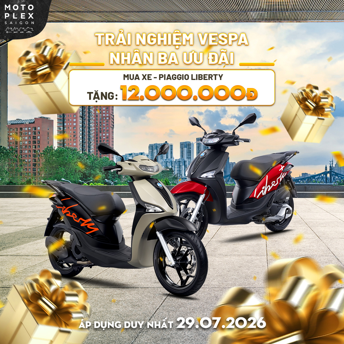 🎁 Tặng Voucher 12.000.000Đ khi mua Piaggio Liberty 125.